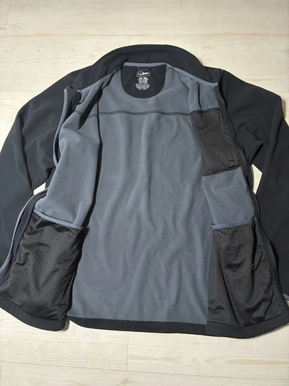 L.L. Bean Polartec Microfleece Full-Zip Black Jacket Men’s XXL Tall